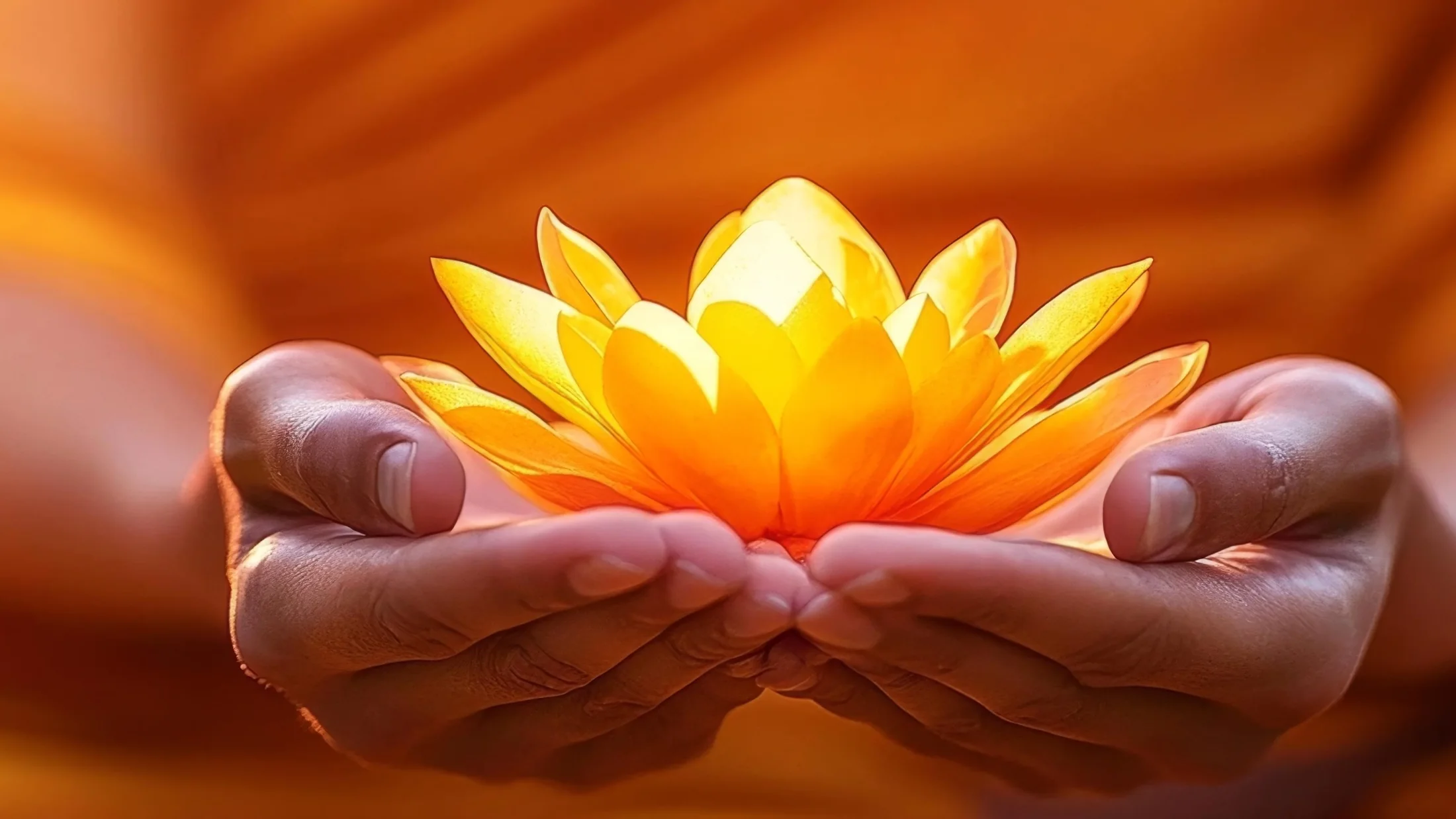 ආලෝකමත් නෙළුම් මලක් දරන දෑත්